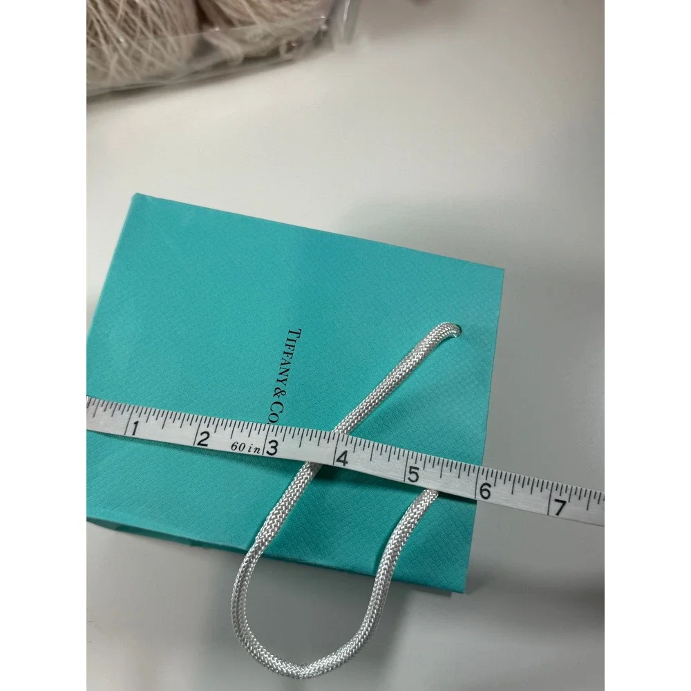 Tiffany & Co. Jewelry Box Shopping Bag Ribbon Set Blue Good Packaging